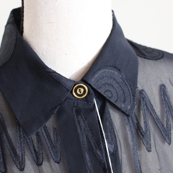 Sand Dollars, Black Sheer Womens long shirt - Picture 4 of 11